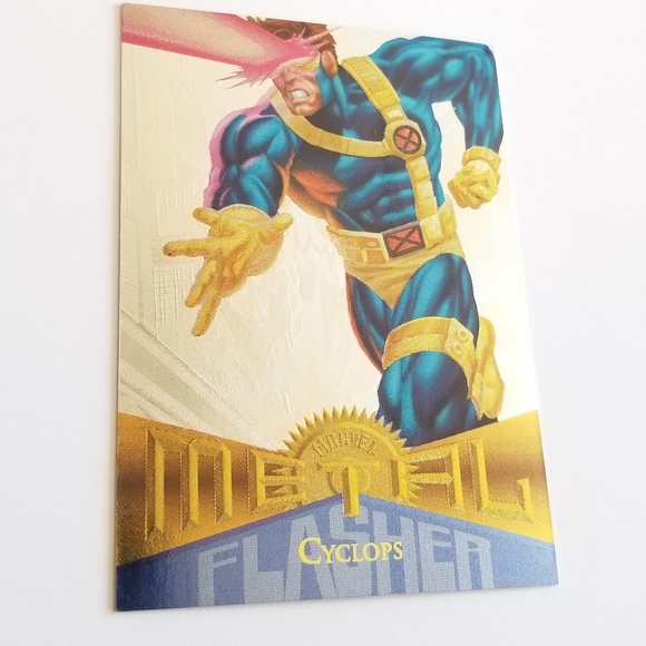 Vintage Marvel Metal trading card from 1995 Cyclops card #91 - Picture 6 of 16